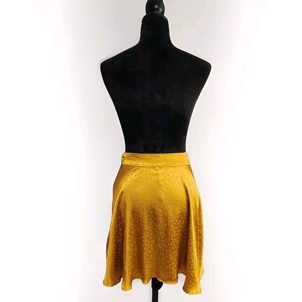NWT $60 Free People Starstruck Mini Skirt Canyon Bluff Gold Size 2 - Picture 4 of 10